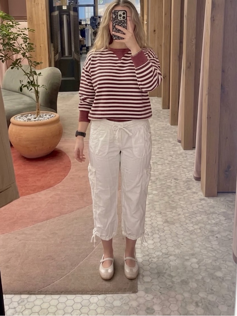 White capri pants